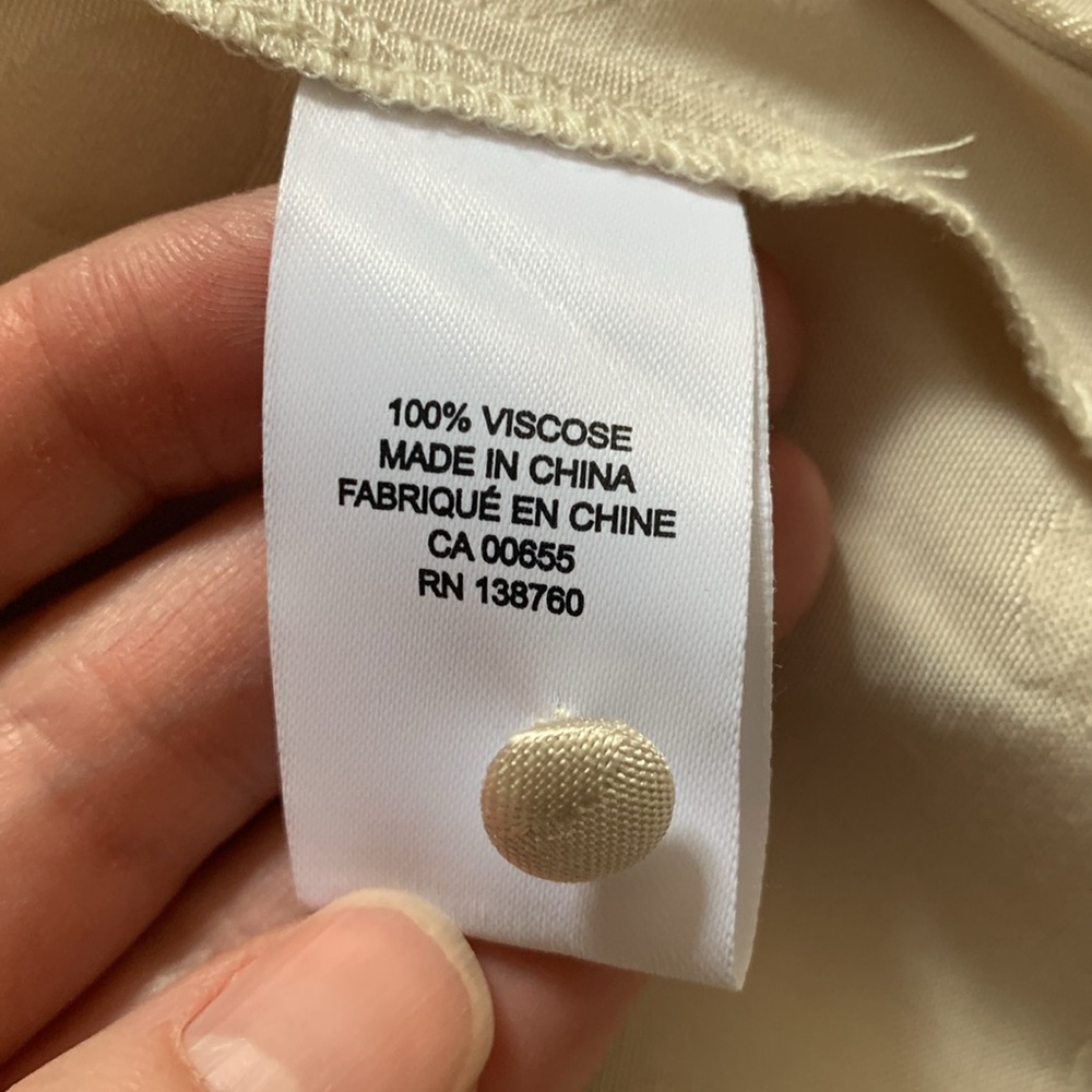 Champagne coloured high neck open back shirt - Picture 7 of 8